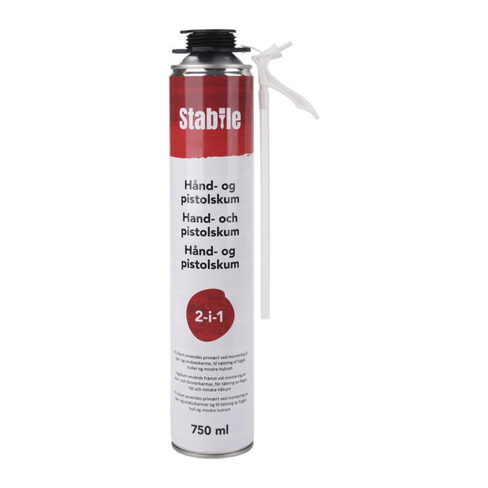 PU hånd- og pistolskum 2-i-1 750 ml - Stabile